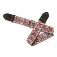 thumbnail image 4 of Embroidered Jacquard Guitar Strap,Guitar Strap Leather Head Vintage Floral Pattern Guitar Strap Musical Instrument Accessories Breakthrough Technology, 4 of 8