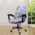 thumbnail image 3 of Housse de Chaise de Bureau Imprimée, Housse de Chaise Extensible pour Chaise, Style Abstrait, 3 of 7