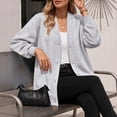 thumbnail image 6 of SUNBS V‑Neck Button Sweatshirts Cardigan for Women Fall Jacket Oversized Casual Clothes with Pockets, 6 of 9