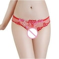thumbnail image 2 of Gibobby Lencería sexy Bragas Lencería Out Ladies Hollow Sexy Ropa interior Mujeres Tangas Encaje(Rojo, Talla única), 2 of 5
