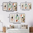 thumbnail image 4 of Designart "Retro Geometry of Awakening Rebirth V" Modern Geometric Framed Wall Art Set Of 3 - White Abstract Frame Canvas Set For Living Room Decor, 4 of 7