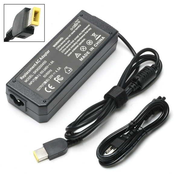 AC Adapter 90W 20V 4.5A Laptop Charger for Lenovo ThinkPad X1 Carbon T440 G410 Yoga 11s Flex 14 15D Chromebook Power Supply Cord