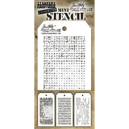UPC: 0787790631415 | Set #48 Tim Holtz Mini Layered Stencil Set