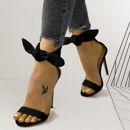 

Black Heels Woman High Heels Pumps Toe Stilettos Sexy Ladies Wedding