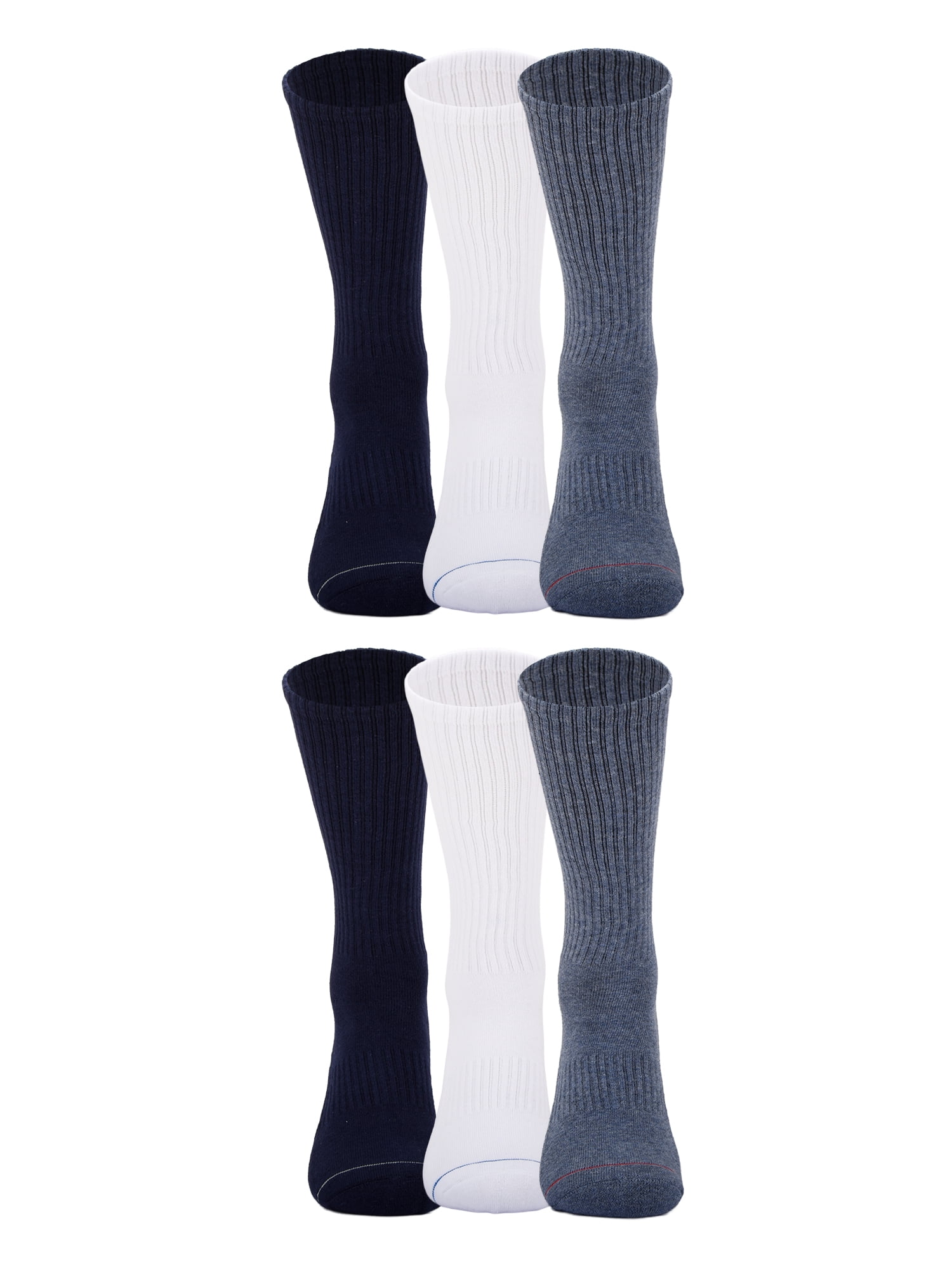 Chaps Casual Half Cushion Crew 6-Pack Men's, Sock Size 10-13