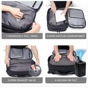 BANGE Air Compression System Backpack with electronic scaleVacuum Compression Travel Backpack,Expandable Backpacks with Pump for Airplanes