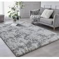 thumbnail image 3 of Sanmadrola Area Rug for Bedroom,4'X5.2',Fluffy Shag Rug for Living Room,Furry Carpet for Kids Room,Shaggy Throw Rug for Nursery Room,Fuzzy Plush Rug,Black Carpet,Rectangle,Cute Room Decor for Baby, 3 of 7