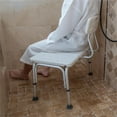 thumbnail image 4 of Pemberly Row Adjustable Plastic Bath Transfer Bench in White, 4 of 15