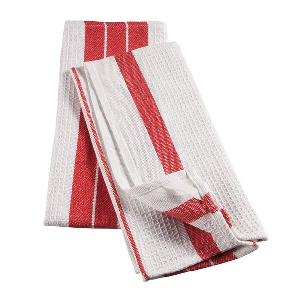 Big & Thirsty Red Stripe Kitchen Towels, Set of 2