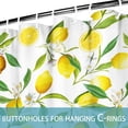 thumbnail image 4 of Lemon Shower Curtain,Green Leaves Plant Design Shower Curtain,Lemon Bathroom Decor,Cloth Fabric Bathroom Decor Set with 12 Hooks,Waterproof Fabric Bathroom Shower Curtain 72x72 Inches, 4 of 6