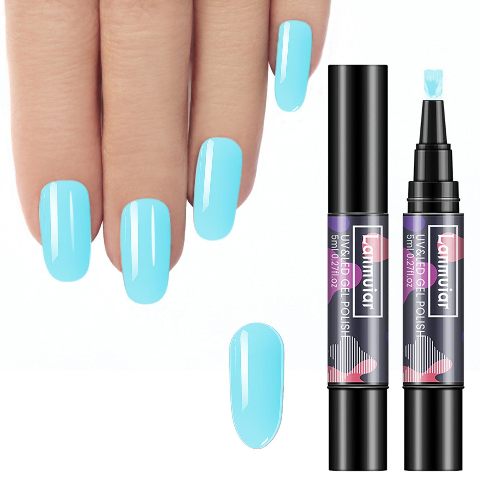 NIUREDLTD Gel Nail Polish Pen 5ml Flash Nail Manicure Pen, Nail Polish
