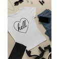 thumbnail image 3 of Hello Heart W Daisy T-Shirt Women -Image by Shutterstock, Female Small, 3 of 4
