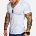 thumbnail image 3 of Manga Corta Camisetas Hombre Cuello V Slim Fit Comoda 2 Pcs, 3 of 6