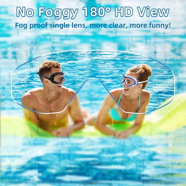 Flutesan 2 Pcs Adult Swim Goggles With Nose Cover Diving