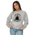thumbnail image 4 of In Pizza We Crust Funny Food Pun Unisex Plus Fleece Graphic Sweatshirt Brisco Brands 3X, 4 of 5
