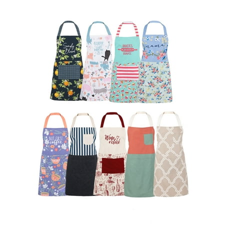 Mainstays Chef Kitchen Apron, 28 x 32 Two Tone Bib Apron with Pockets for Cooking, Baking, Gardening in Red