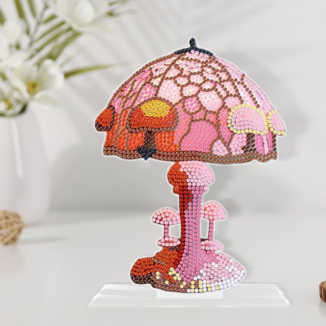 Cuadros Decorativos Crystal Diamond Ornament DIY Art Craft Mushroom Acrylic Kids Gift (LY016) Wdftyju embutido en tela