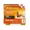 Filtrete 20x20x1 Air Filter, MPR 800 MERV 10, Micro Particle Reduction, 2 Filters