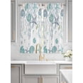 thumbnail image 3 of Turquoise Coastal Living Room Curtains 72 Inches length, Summer Beach Coral Shell Starfish Ocean Window Treatment Curtain Drapes, Light Filtering Drapes for Bedroom Laundry Room, 52"x72", 2 Panels, 3 of 7