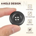 thumbnail image 4 of Uxcell 10pcs Botón de Costura 28mm 4 Agujeros Botones Redondos de Resina para Manualidades, Negro, 4 of 6