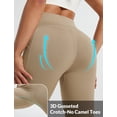 thumbnail image 6 of baleaf Women's Thermal Warm Winter leggings Fleece lined Pants Waterproof High Waisted with Pockets Outdoor Workout Running Tights Brown L, 6 of 7