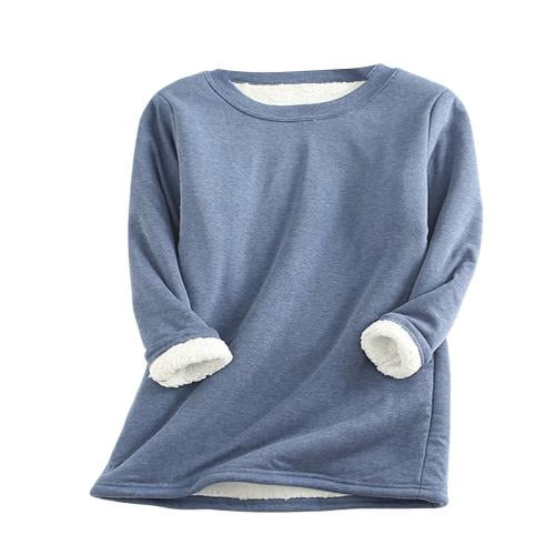 Opperiaya Femmes Midi Pull Grande Taille Manches Longues Col Rond Base Automne Hiver Sweat-Shirt Robe de Couleur Unie Hauts