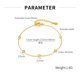 thumbnail image 2 of Pulsera minimalista de acero inoxidable con circonitas geométricas para mujer, 2 of 2