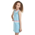 thumbnail image 2 of Street Tennis Club Girl Tennis Outfit – Sleeveless V Neck Tennis Dress with Shorts Blue/S, 2 of 3