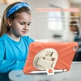 thumbnail image 2 of Allytech iPad Mini 5 Case Kids, iPad mini 4 Case with Screen Protector, Heavy Duty Protection Rugged Kids Friendly Shockproof Kickstand Pencil Holder Case Cover for Apple iPad mini 4/ mini 5,Orange, 2 of 9