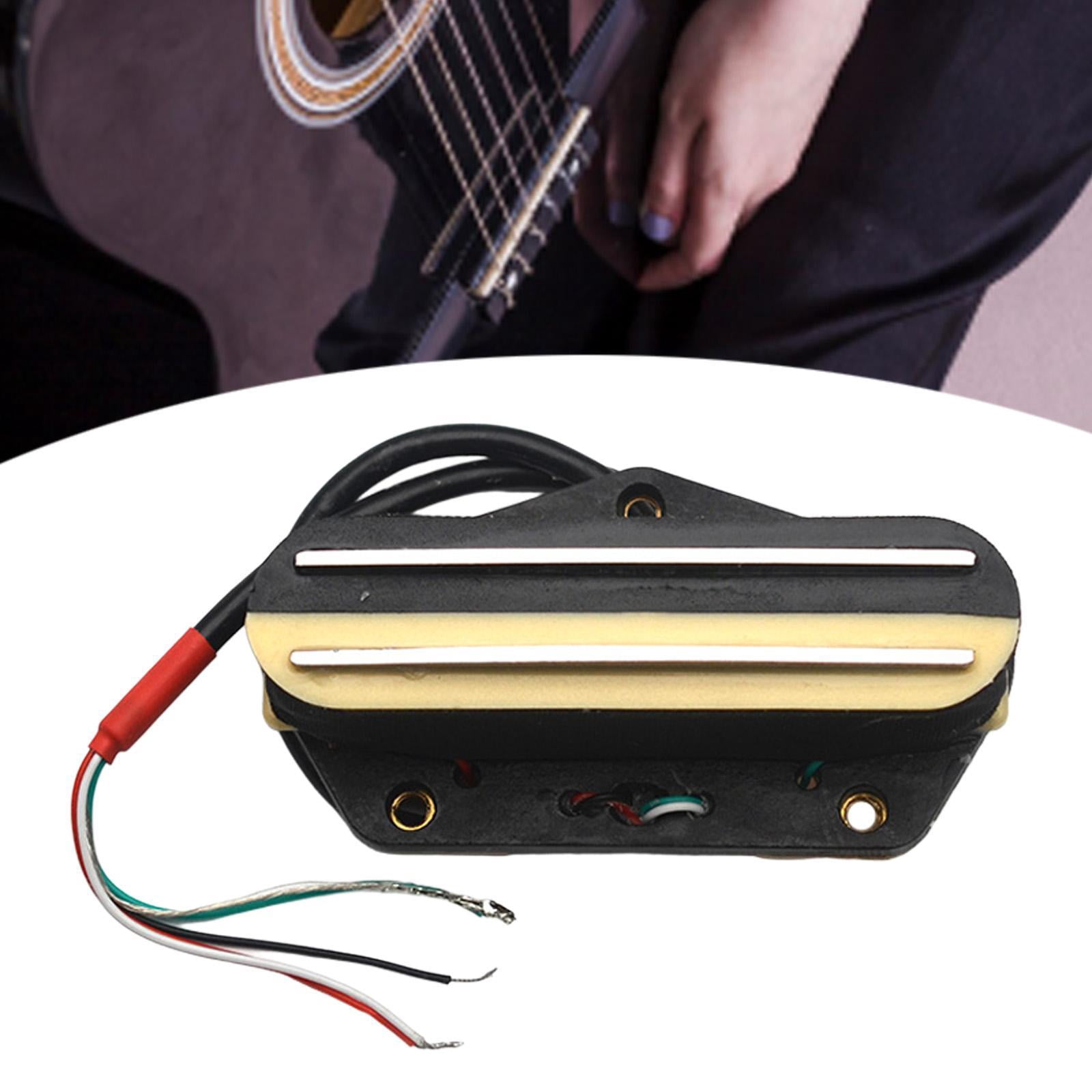 JWQFBC Electric Guitar Humbucker Bridge Pickup Double Rail Easy to Install Multipurpose Black Yellow 16K