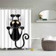 thumbnail image 1 of CHAO Cortinas de ducha divertidas, cortina de baño con ganchos, decoración impermeable, cortina de ducha con personalidad creativa para gatos y perros, 80 x 180 cm YL005-4, 1 of 4