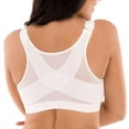 thumbnail image 4 of Women's Full Coverage Front Closure Wire Free Back Support Posture Bra,S-5XL Sports Bra Without Rims (White XL), 4 of 10