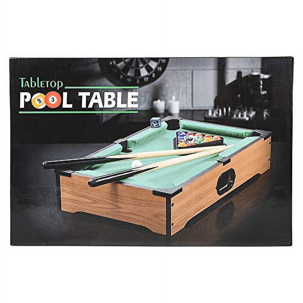 Srenta Mini Pool Table - Mini Tabletop Portable Billiards Game for Adults, Kids, and Toddlers - Single Set - image 2 of 4