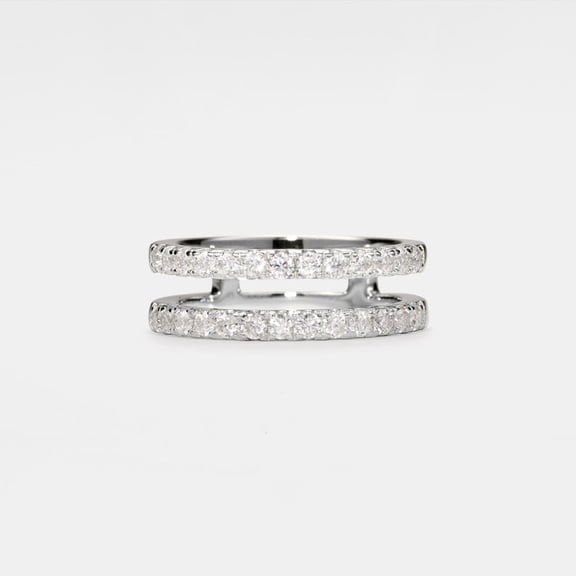 2Ct Round Cut Lab Created Diamond Women Enhancer Wrap Guard Ring 14K White Gold Plated