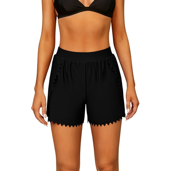 Alove Fashion Womens Sports Swimming Bottoms Ladies Bikini Trunks Boy Shorts Curved Edge Skinny Swim Shorts Swimwear Bottom