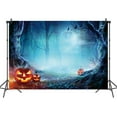 thumbnail image 4 of 7x5FT Halloween Backdrop Halloween Photo Backdrop Halloween Decoration Horror Halloween Party Photography Backdrop Night Moon Pumpkin Forest Horror Background Halloween Backdrops for Photography, 4 of 6