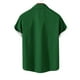 thumbnail image 3 of Mens Manga Corta Botón Abajo Camisas, Cuello de Vuelta Navidad Impresa Blusa, Top de Moda Casual, 3 of 4