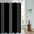 thumbnail image 3 of Fabric Shower Curtain, Boho White Polka Dot Geometric Striped Black Bathroom Curtain with 12 Hooks Waterproof No Bad Odor Machine Washable Bath Curtains for Bathroom, Spa Room, 36"x72", 3 of 6