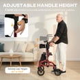 thumbnail image 4 of HOMCOM Déambulateur à Roulettes Pliable avec Siège pour Aînés, Déambulateur à 4 Roues, 4 of 10