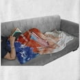 thumbnail image 6 of 4th of July Soft Flannel Fleece Throw Blanket, Watercolor Artwork of a Historical Scene Planting the American Flag Design, Cozy Plush for Indoor and Outdoor Use, 50" x 70", Multicolor, by Ambesonne, 6 of 6