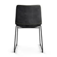 thumbnail image 4 of Petra Vegan Leather Side Chairs with Black Legs (Set of 2) Black / Black Legs, 4 of 5