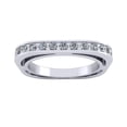 thumbnail image 2 of 2Ct Round Natural Diamond Ladies Euro Style Square Anniversary Wedding Eternity Band Ring 18k Gold IJ SI2, 2 of 3