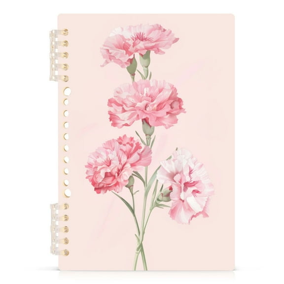 Pink Carnation Spiral Journal Notebook College Ruled Notebook 8.3" x 5.7" A5 Lined Thick Paper Page