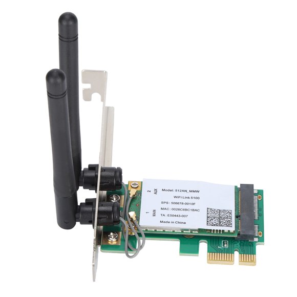 Card, Faster Transmission Speed Dual Band WiFi Adapter 2.4 5Ghz 300Mbps for PC Desktop