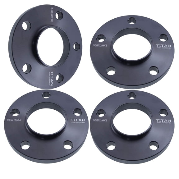 15mm Titan Wheel Spacers for BMW 1 3 5 6 7 Series | 5x120 | 72.56 Hubcentric | Set of 4