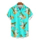 thumbnail image 4 of Blusa y camisa de manga corta con cuello vuelto para hombre, blusa informal de moda con botones estampados, blusa de manga corta con cuello vuelto, blusa de poliéster para hombre, 4 of 6