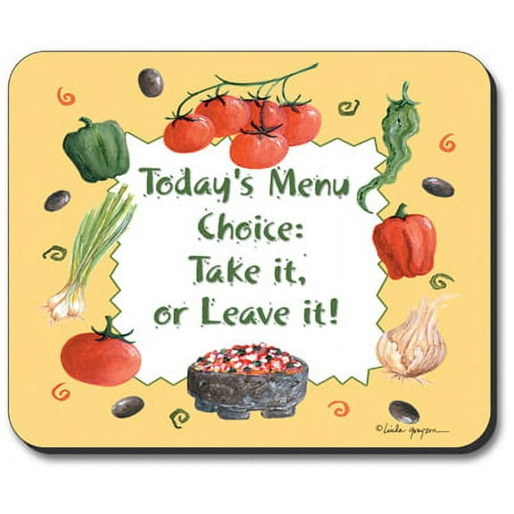 Art Plates Mouse Pad - Today's Menu