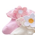 thumbnail image 4 of xiaxaixu Baby Girls Ruffle Socks Eyelet Frilly Lace Ankle Socks, 4 of 5