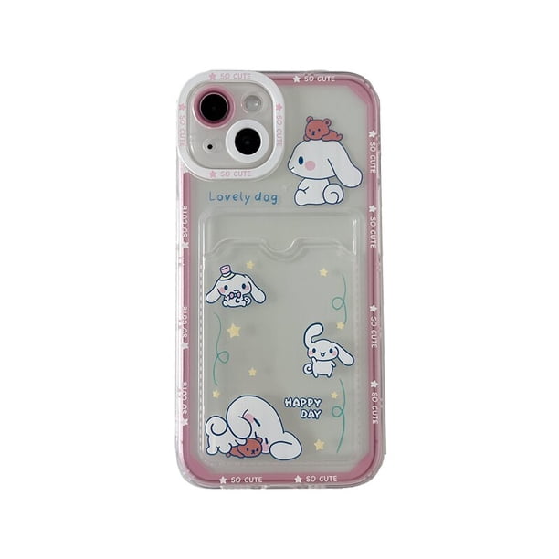 Sanrio-fundas de teléfono con tarjetero Cinnamoroll Pachacco para iPhone 14, 13, 12, 11 Pro Max, Mini, XR, XS MAX, 8, X, 7, SE, 2020 Fivean unisex