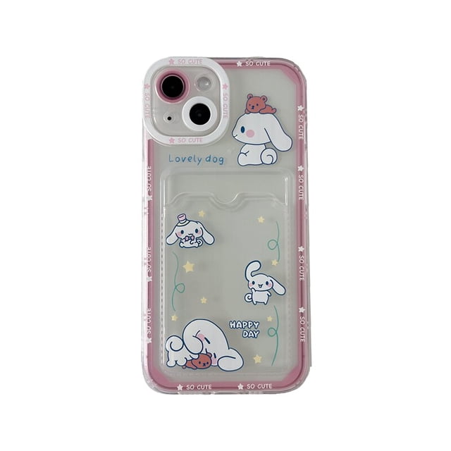 Sanrio-fundas de teléfono con tarjetero Cinnamoroll Pachacco para iPhone 14, 13, 12, 11 Pro Max, Mini, XR, XS MAX, 8, X, 7, SE, 2020 Fivean unisex